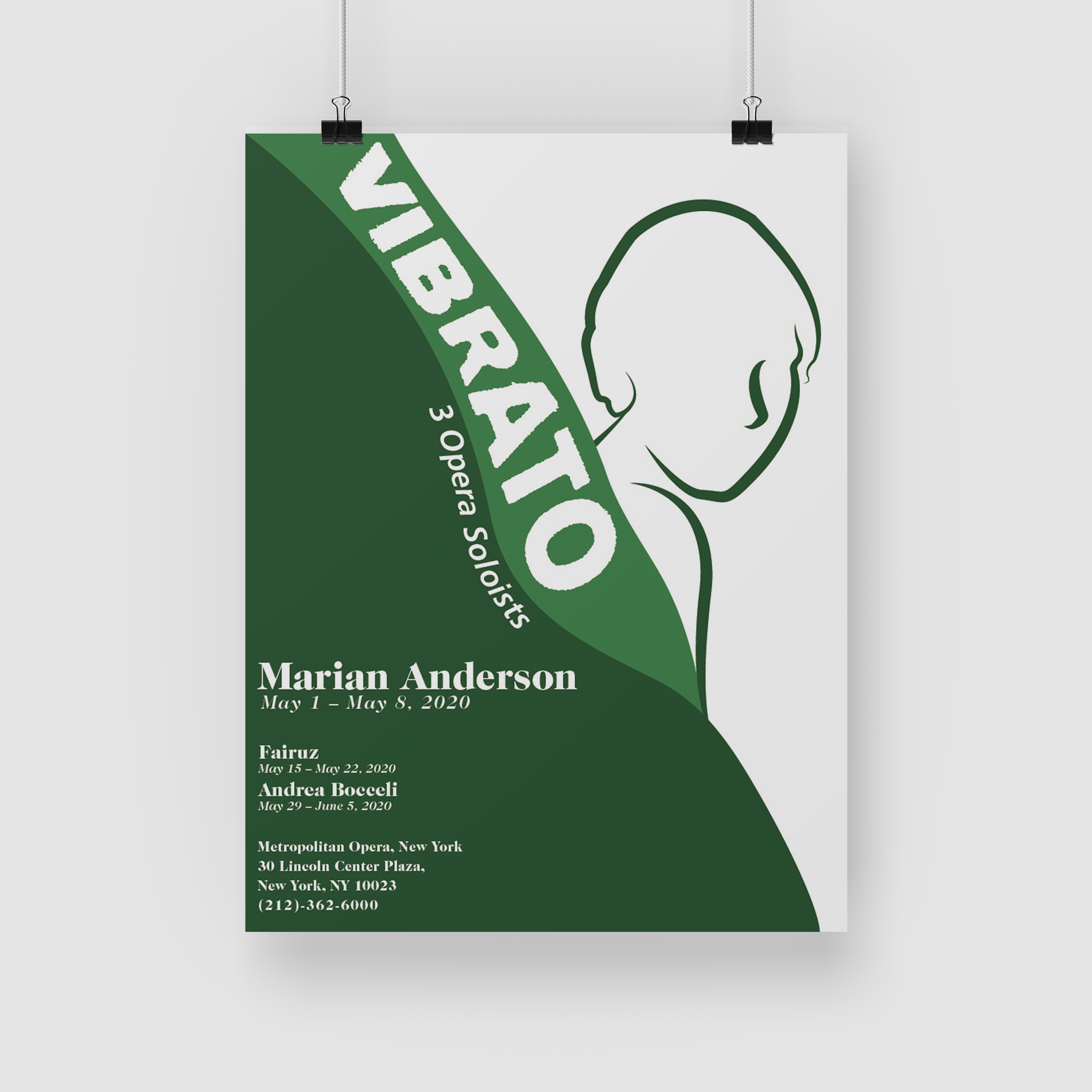Vibrato: Marian Anderson Poster Mockup
